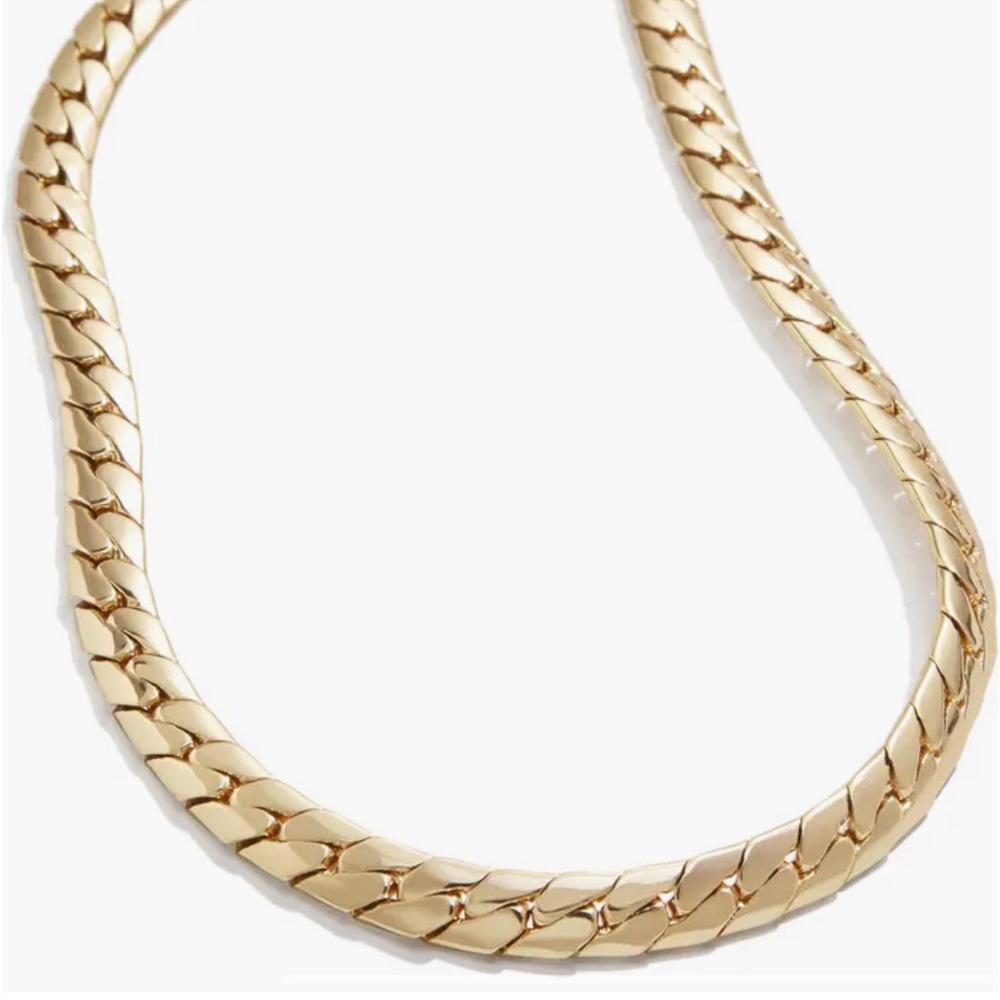 🧡 BaubleBar Thick Snake Chain Necklace Gold